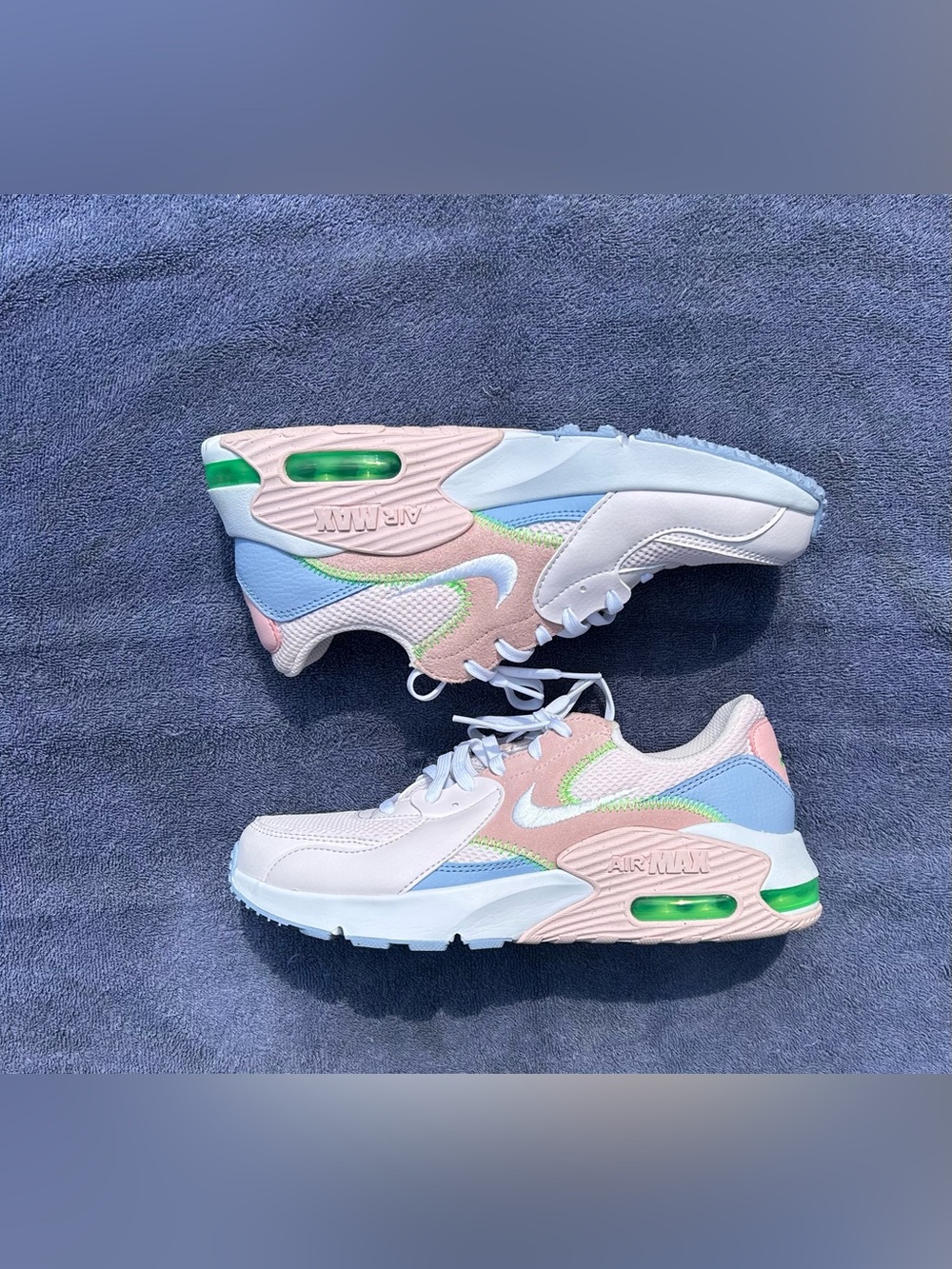 Nike Women's Air Max Pastel Pink, Light Blue & Green Accent Sneakers